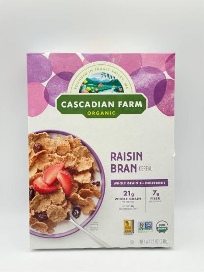 CASCADIAN FARM ORGANIC RAISIN BRAN CEREAL 340g