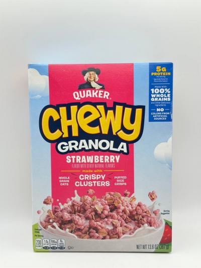 Quaker  chewy granola strawberry 387g