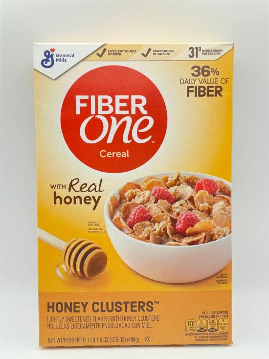 Fiber one cereal with real honey 496g