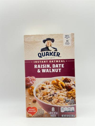 QUAKER INSTANT OATMEAL RAISIN , DATE & WALNUT 296g