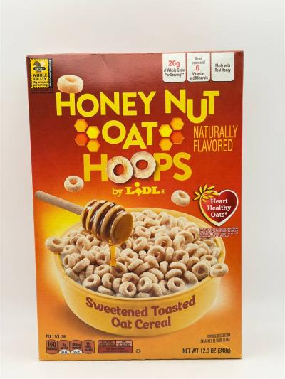 HONEY NUT OAT HOOPS CEREAL 348g