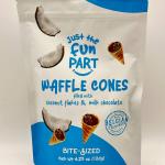 JUST THE FUN PART WAFFLE CONES WITH COCONUT & MILK CHOCOLATE 120g