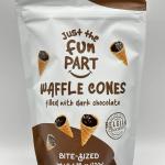 JUST THE FUN PART WAFFLE CONES WITH DARK CHOCOLATE 120g