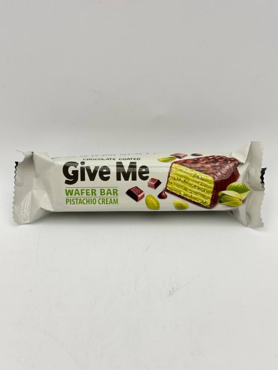 Give me wafer bar pistachio cream chocolate