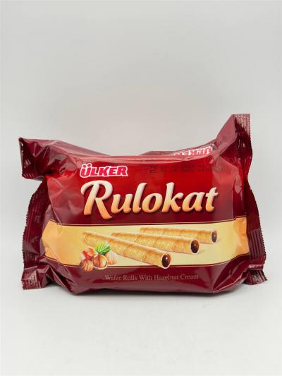 ÜLKER RULOKAT WAFER ROLLS WITH HAZELNUT CREAM 150g