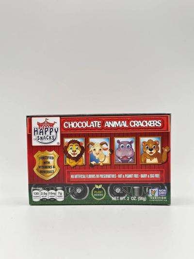 HAPPY SNACKS  CHOCOLATE ANIMAL CRACKERS 56g