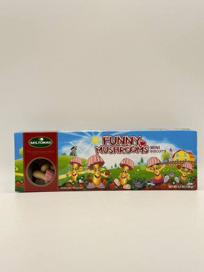 MILTONAS FUNNY MUSHROOMS MINI BISCUITS 150g