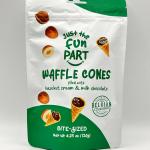 Waffle cons with hazelnut cream  & milk chocolate 120g