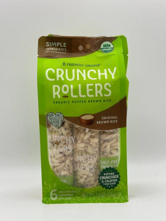 CRUNCHY ROLLERS ORGANIC BROWN RICE 75G