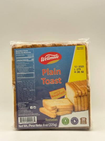 Wellmade Plain Toast 225g