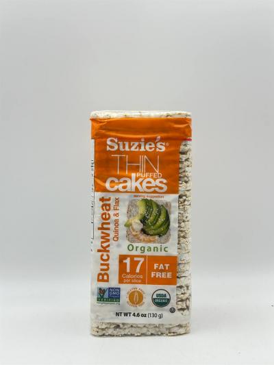 SUZIES  THIN PUFFED CAKES BUCKWHEAT SARRASSIN 130G