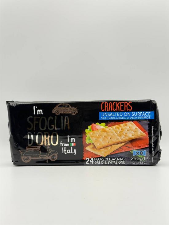 I'M SFOGLIA D'ORO CRACKERS UNSALTED ON SURFACE 250G