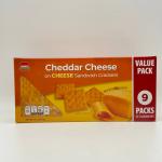 CHEDDAR CHEESE ON CHEESE SANDWICH CRACKERS 217G