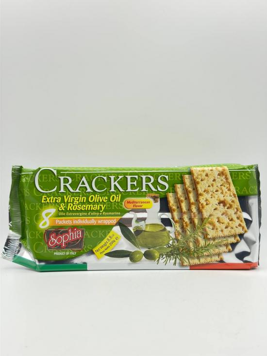 SOPHIA CRACKERS EXTRA VIRGIN OLIVE OIL & ROSEMARY 250G