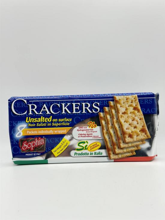 SOPHIA CRACKERS UNSALTED ON SURFACE 250G