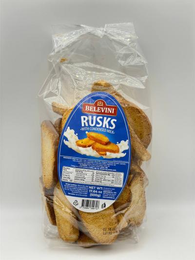 BELEVINI RUSK WITH CONDENSED MILK 500G