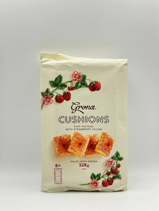 GRONA CUSHIONS PUFF PASTRIES WITH STRAWBERRY 328G