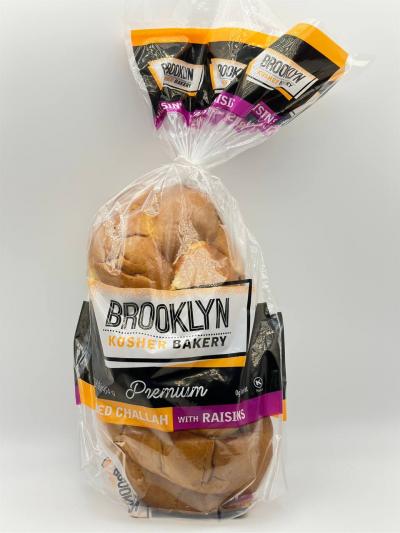 BROOKLYN PREMIUM BRAIDED CHALLAH WITH RAISINS 454G