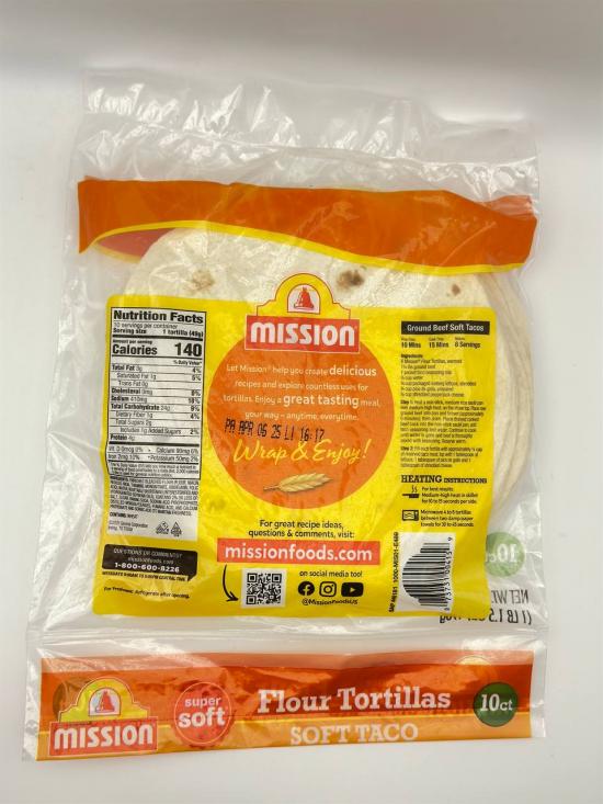 MISSON FLOUR TORTILLAS SOFT TACO 496G