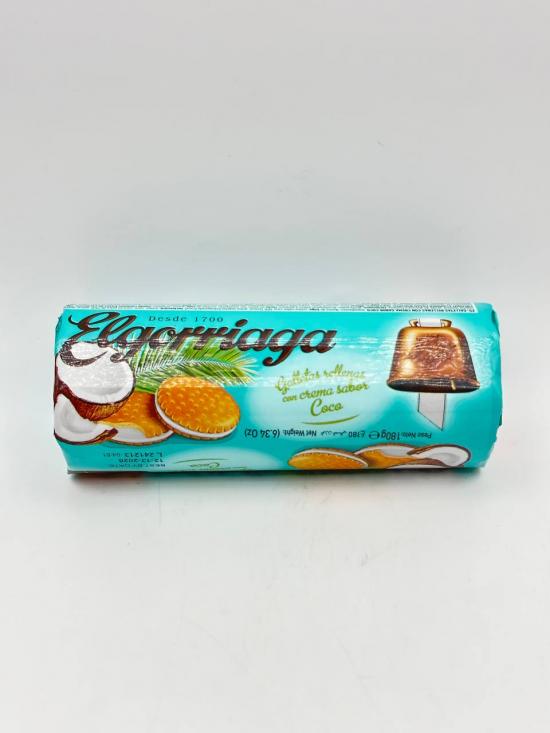 ELGORRIAGA COCONUT FLAV FILLED BISCUITS 180G