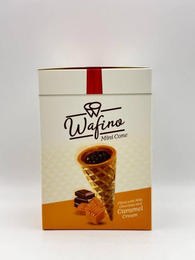 WAFINA MINI CONE CARAMEL CREAM  FILLED WITH MILK CHOCOLATE