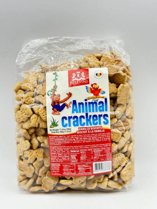 BELEVINI ANIMAL CRACKERS VANILLA BISCUITS 500G