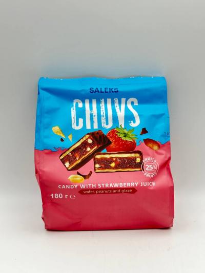 SALEKS CHUVS CANDY WITH STRAWBERRY JUICE 180G