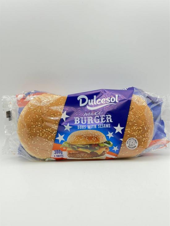 DULCESOL BURGER BUNS WITH SESAME 300G