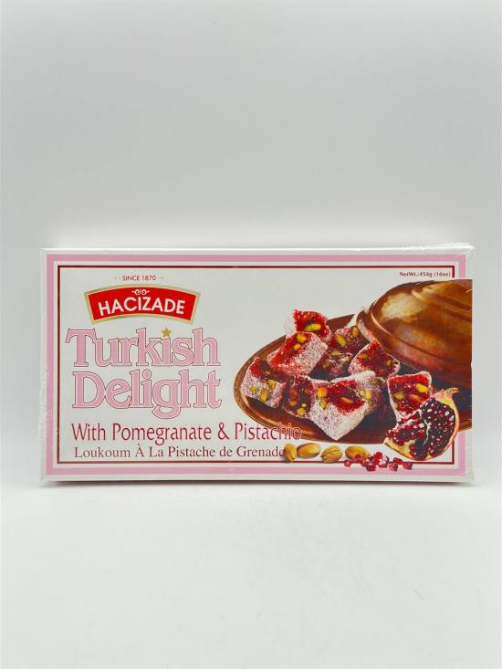 HACIZADE TURKISH DELIGHT WITH POMEGRANATE & PISTACHIO 454G