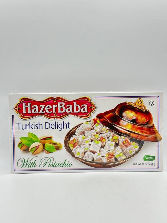 HAZERBABA TURKISH DELIGHT WITH PISTACHIO 454G