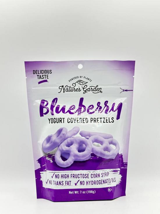 NATURES GARDEN BLUEBERRY YOGURT COVERED PRETZELS 198G