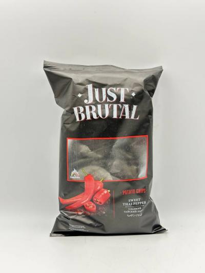 JUST BRUTAL POTATO CHIPS SWEET THAI PEPPER 85G