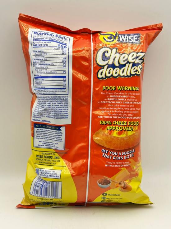 Wise Cheez Doodles Baked Puffs Hot & Honey 120g